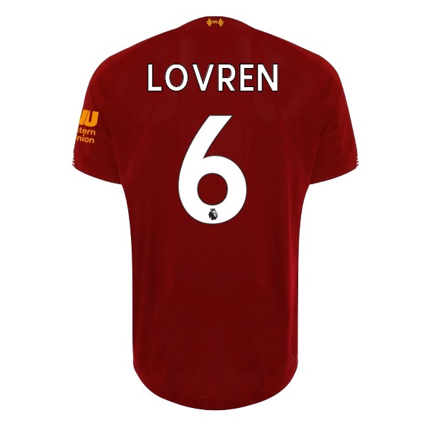 Camiseta Liverpool NO.6 Lovren Replica Primera Ropa 2019/20 Rojo